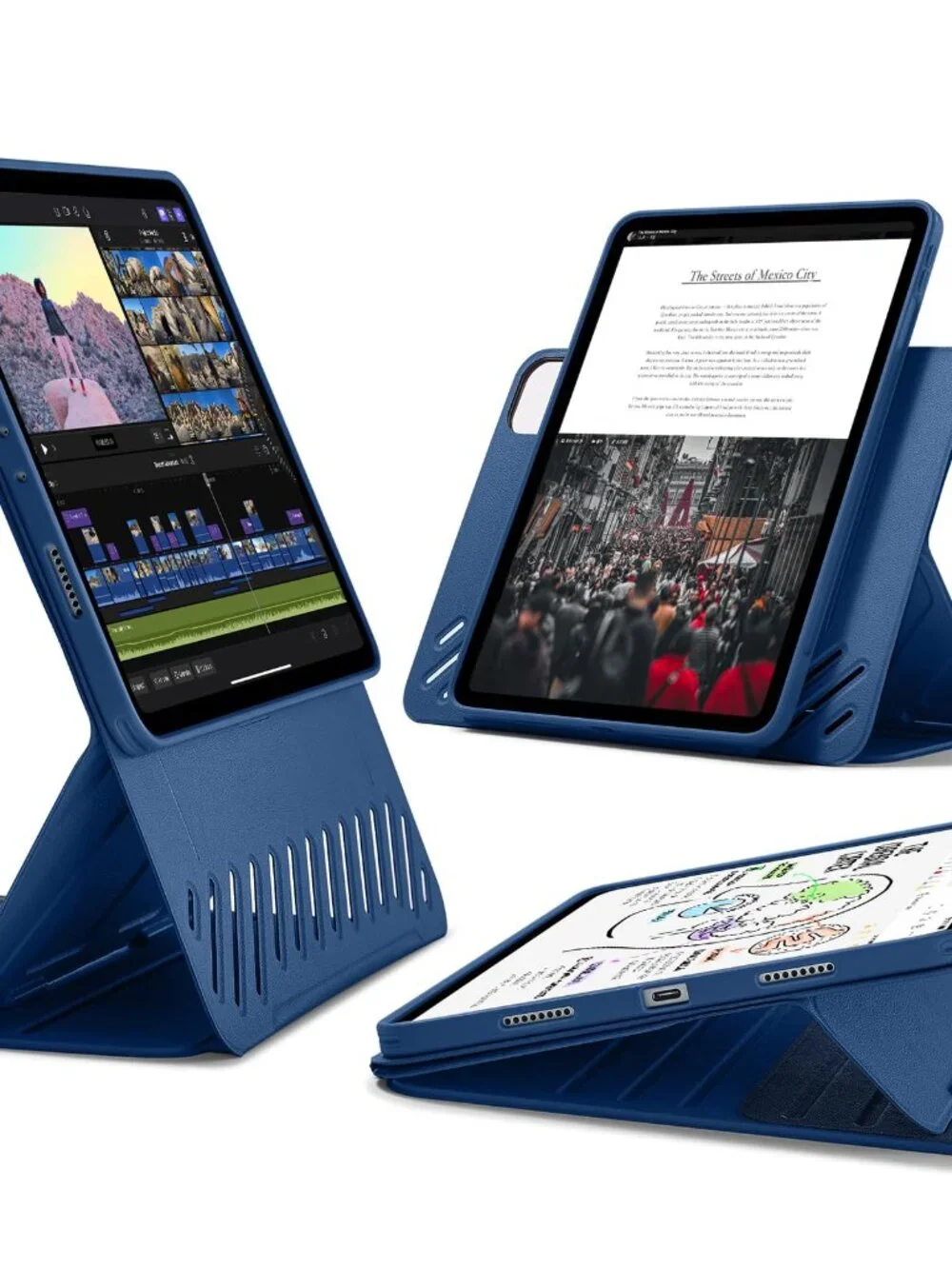 ESR iPad Pro 11 Case 2018-2022 Magnetic Stand Blue Shift Series